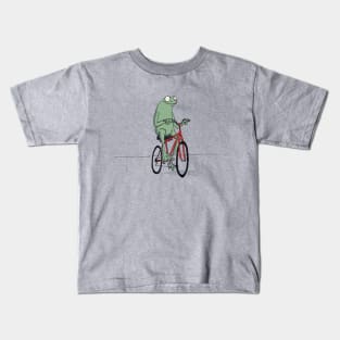 Frog on a Bike Kids T-Shirt